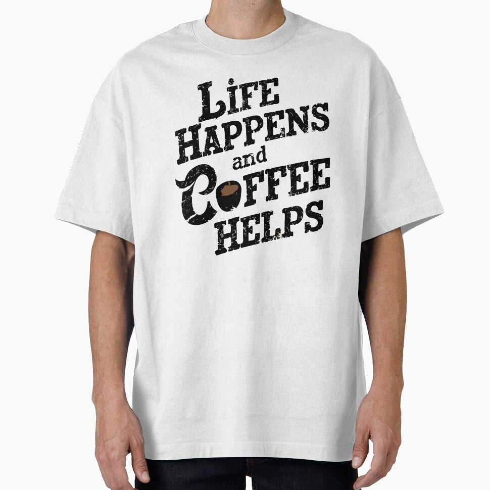 Life happens and coffee helps, dark color by DoceVaga