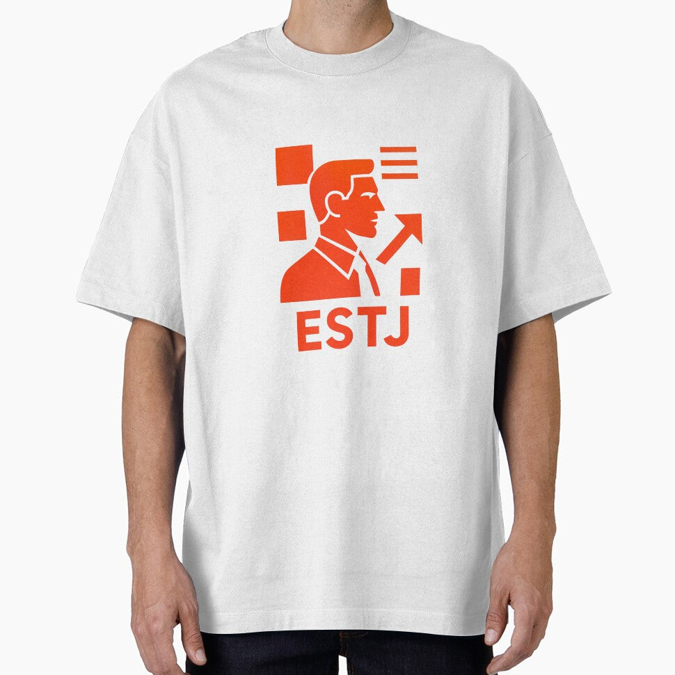 ESTJ Personality Abstract Art – MBTI Design (Center Print) by W-Rm