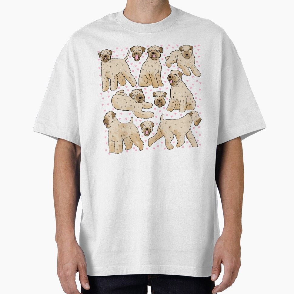 Soft coated wheaten terrier cute illustration pattern by Yarafantasyart