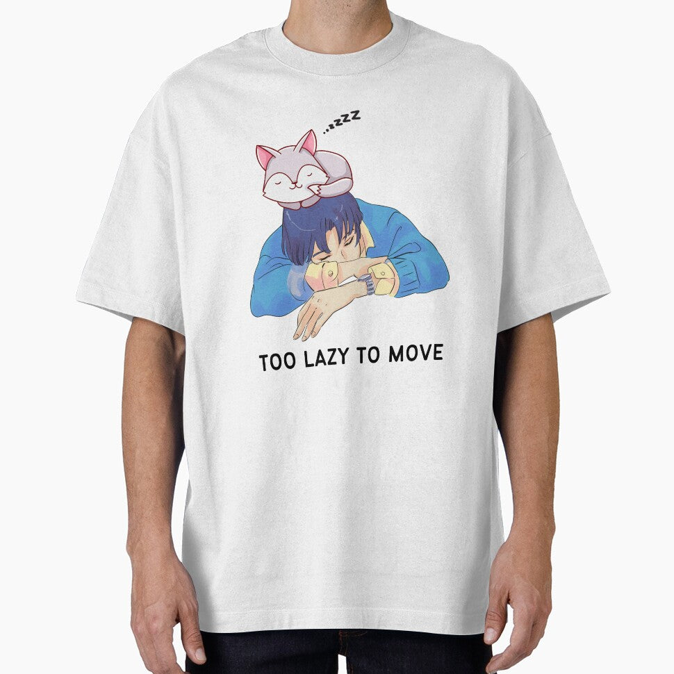 Too Lazy To Move - Cute cat sleepin on a boy by bsrishika