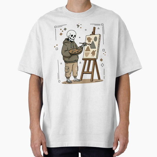 PAINTER | Minimalist Skeleton Streetwear Art by DEADLINE.