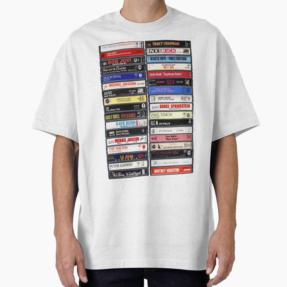Greatest Albums of the 1980s - Cassette Print by Mr Mustard Prints