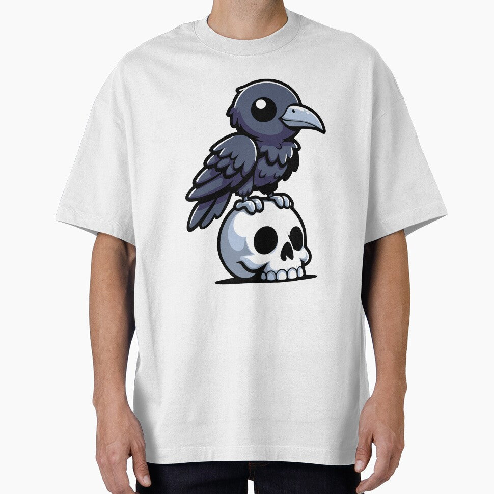 Cute Crow On A Skull by PMCreative