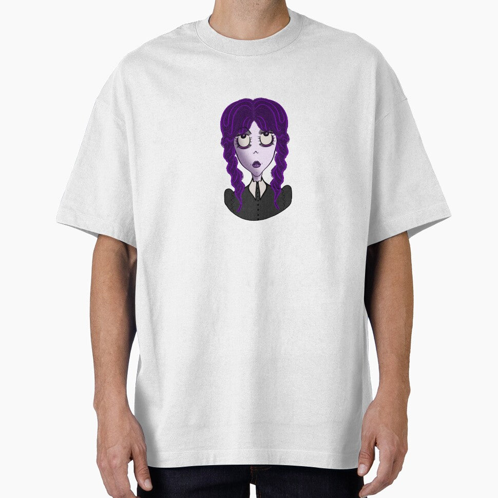 Gothic Emo Girl Purple Hair Cartoon Art by proveitstudio-
