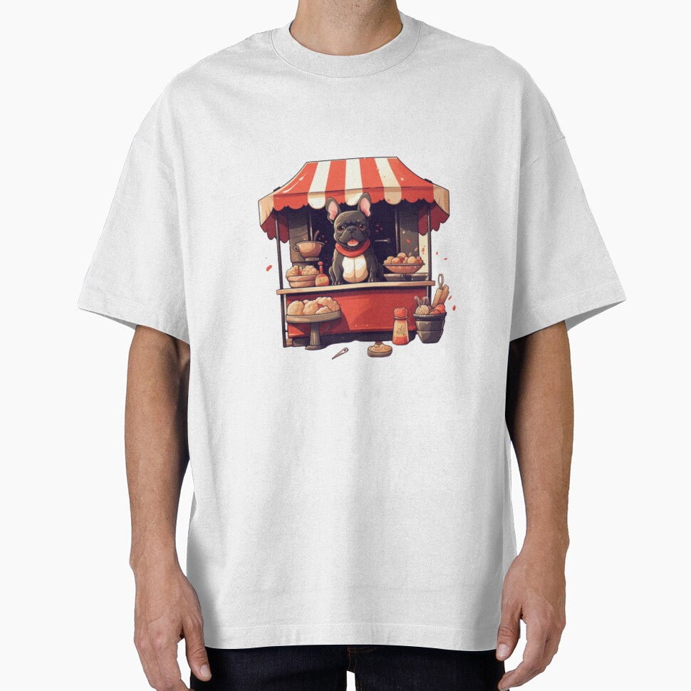 Frenchie Selling Food at a Food Stand by PetsEnough