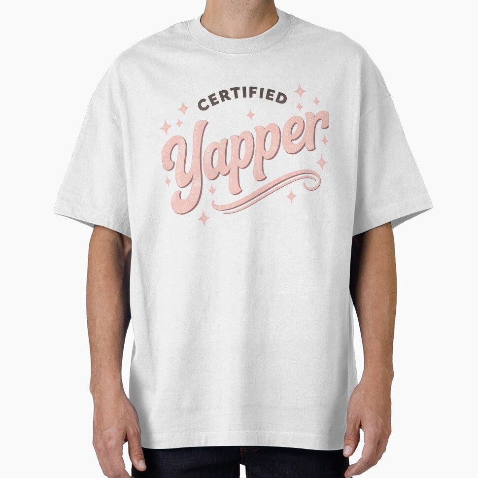Trendy Funny Certified Yapper Quote Loud Talker Humor Design by Designs That Speak ✨