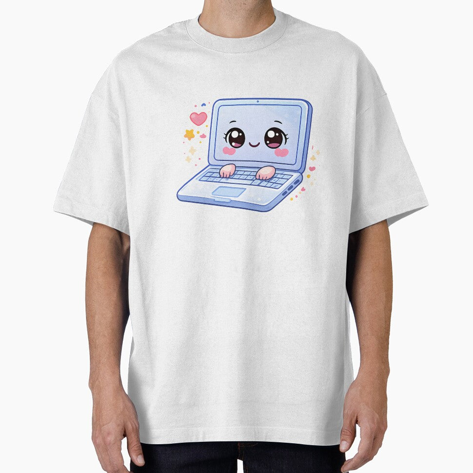 Kawaii Computer Character – Cute Tech Sticker by DesignEG