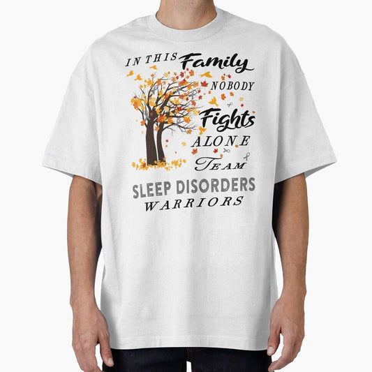 In This Family No One Fight Alone Sleep Disorders Awareness ribbon tree by radianen