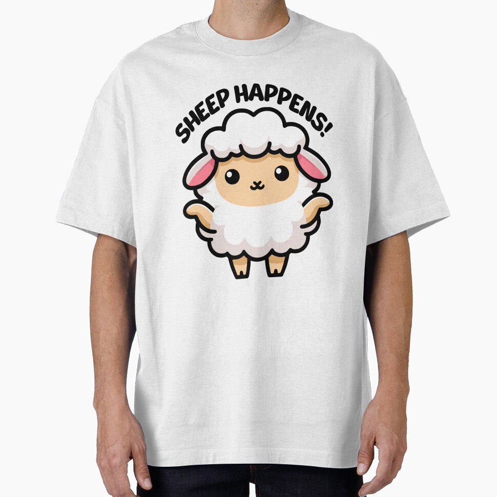 Sheep Happens! Cute Sheep Pun by PMCreative