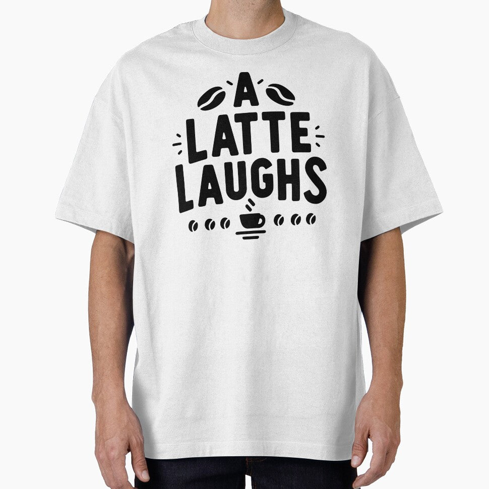 A Latte Laughs Coffee Pun Typography | Funny Coffee Quote Design by Lulunza