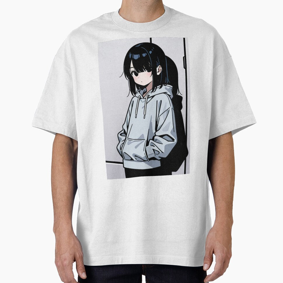 Fashion - Man in Blue Hoodie Hood Up Streetwear Anime by AnimeShin