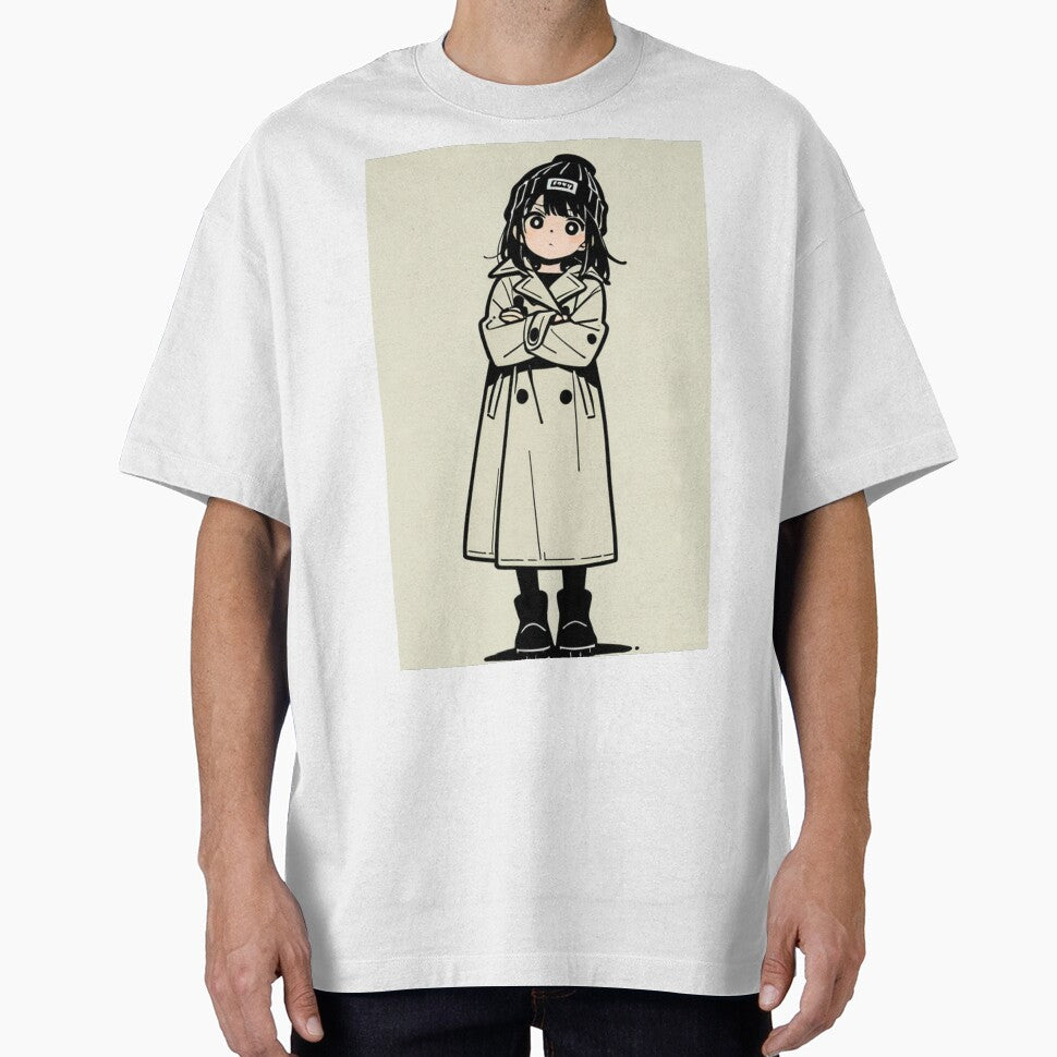 Fashion - Man in Beige Trench Coat Beanie Streetwear Anime by AnimeShin