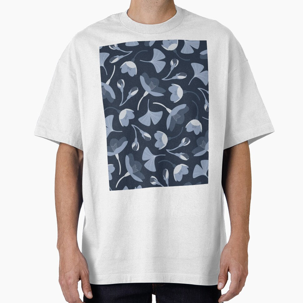 Flower design pattern blue by ItsAllYellow