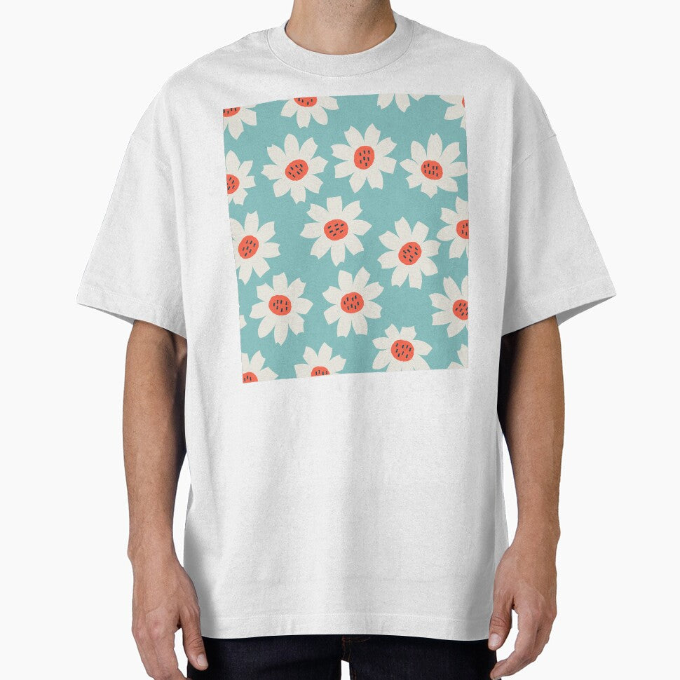 Big Flowers  Cyan Dream by EliveraDesigns