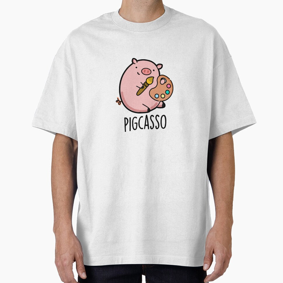 Pigcasso Cute Artist Pig Pun by punnybone