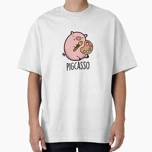 Pigcasso Cute Artist Pig Pun by punnybone