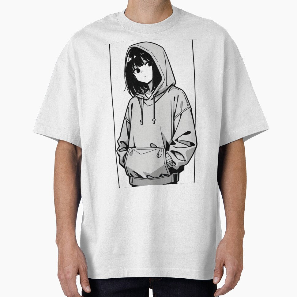 Fashion - Man in Grey Hoodie Hood Up Streetwear Anime by AnimeShin