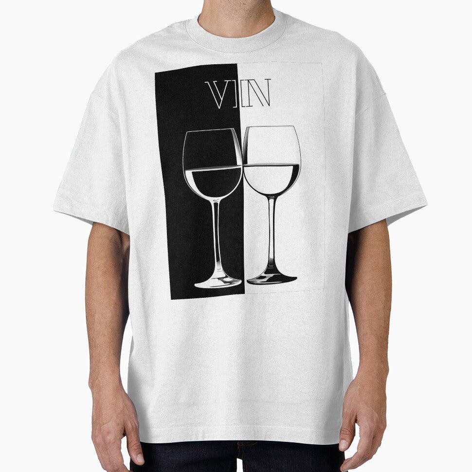 Fine Wine Minimal Art Black And White by 4U2NV-LDN