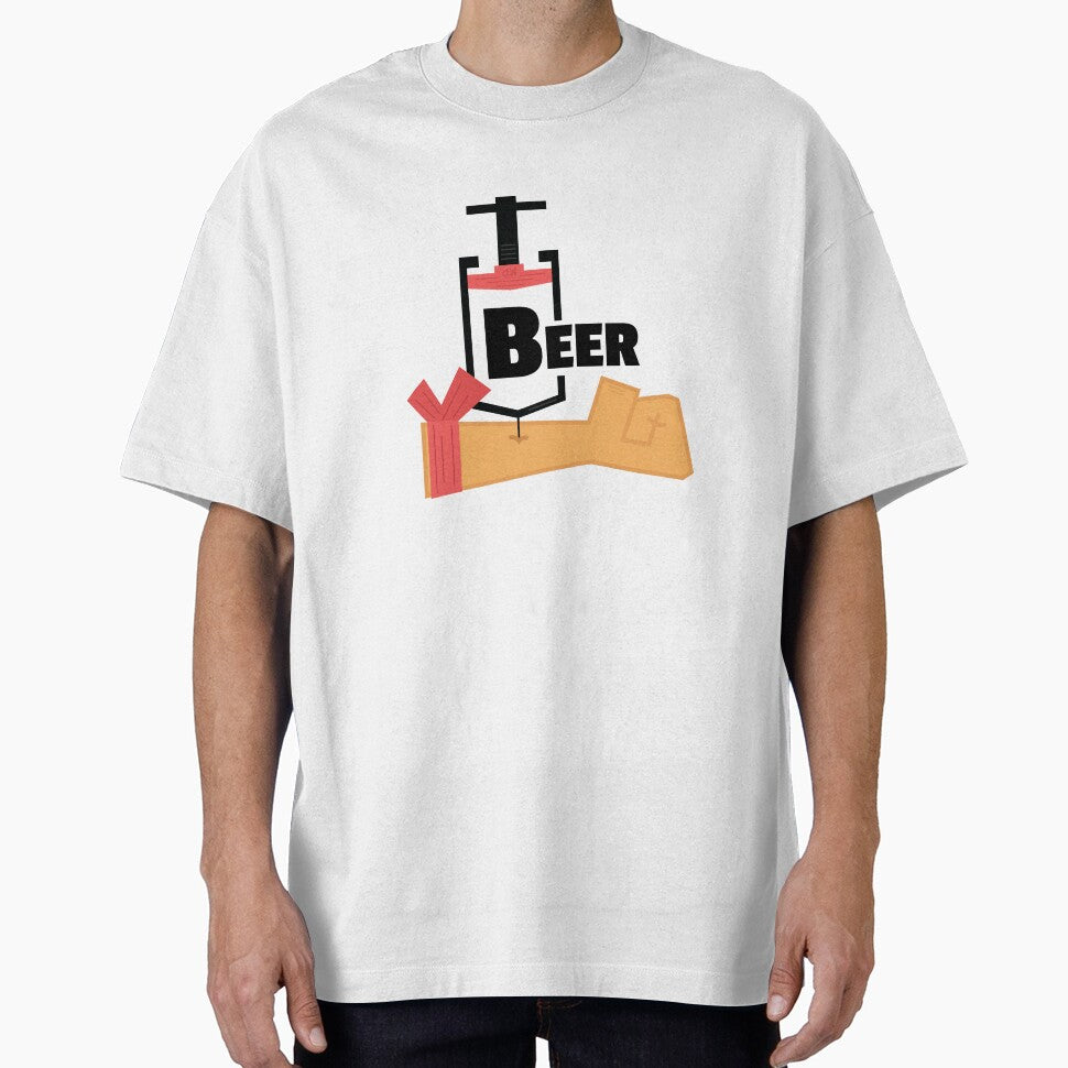 Beer Shot Arm Injection Beer IV Vaccine Man Cave Getting High Beeraholic Junkie Addict by doseofwin