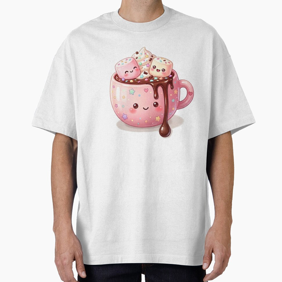 Cute Kawaii Hot Chocolate Mug with Marshmallows by ChipchaOddities