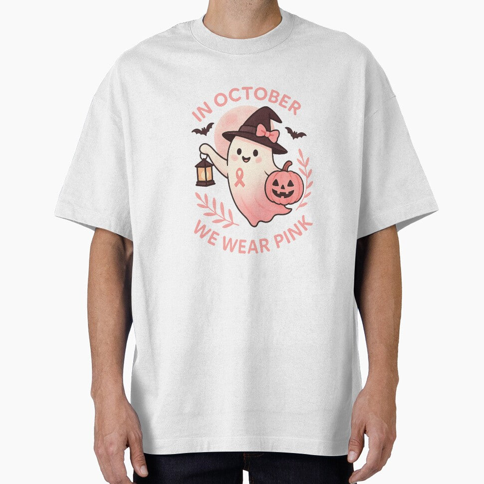 In October We Wear Pink Breast Cancer Awareness Halloween by TalalosART