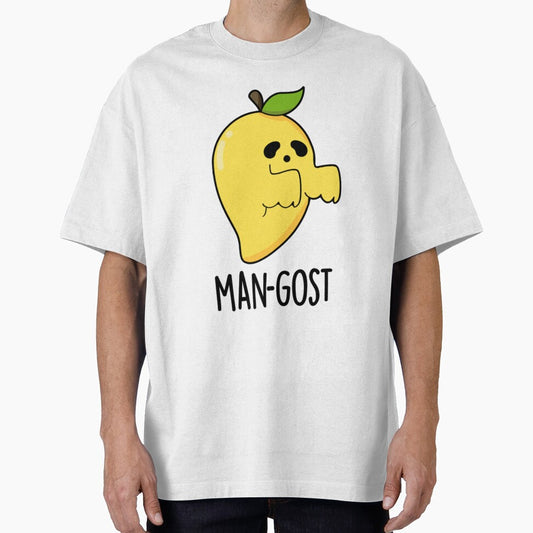 Man-gost Cute Halloween Mango Fruit Ghost Pun by DouglasyReynol