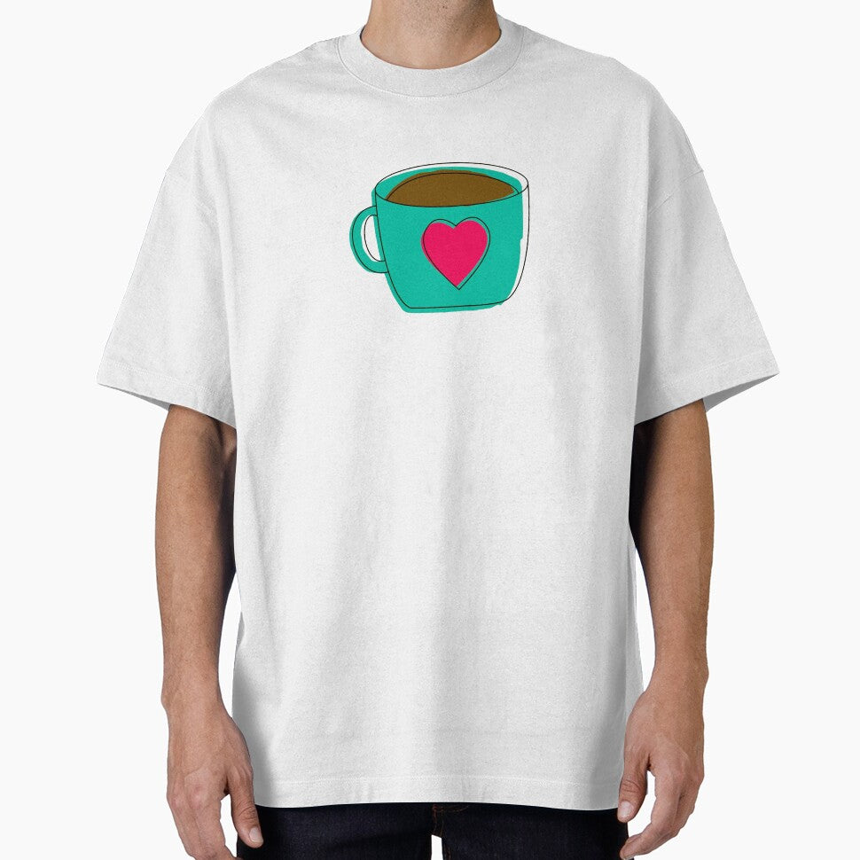 Green Coffee Mug Cup Red Heart Design Gifts by TheGreekGuy