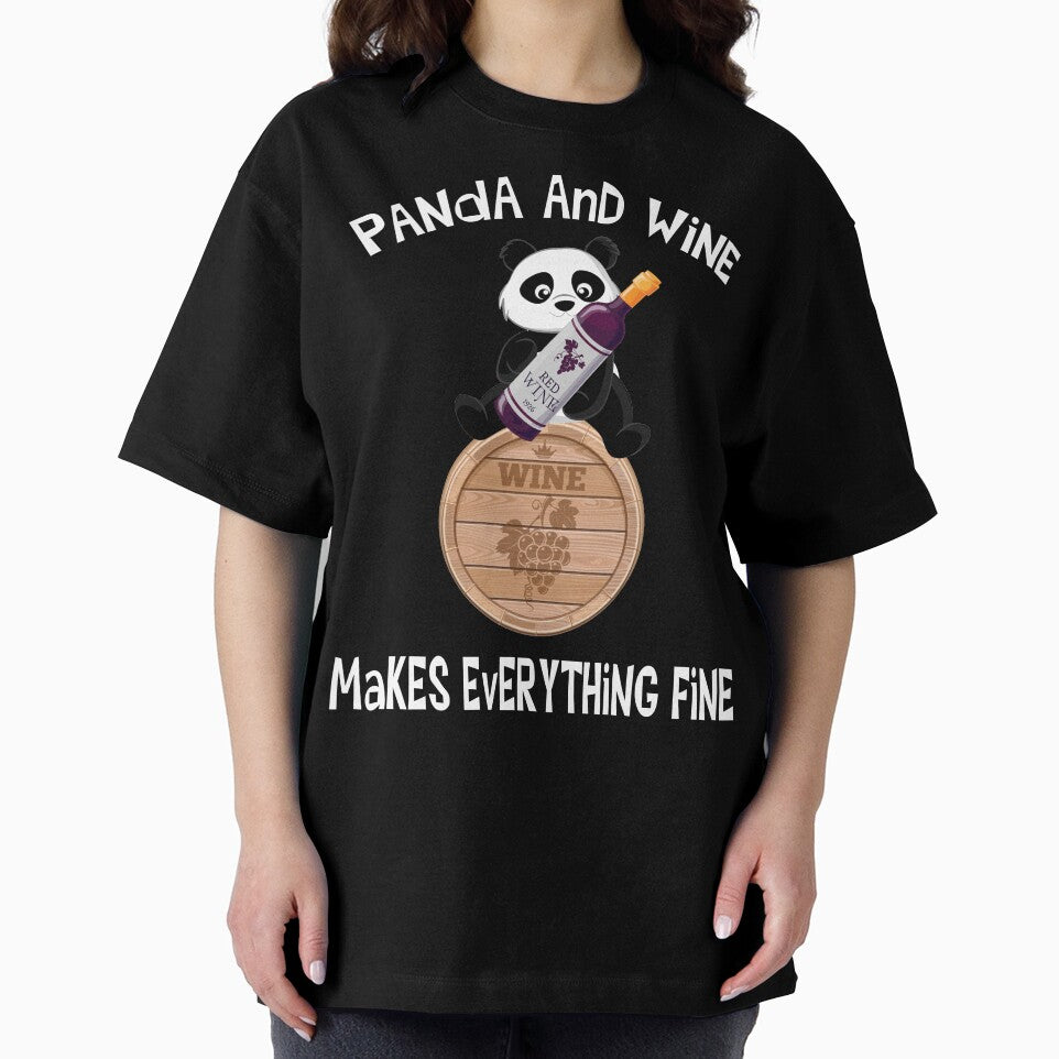 Panda And Wine Makes Everything Fine Red Wine by besTmanuFacture