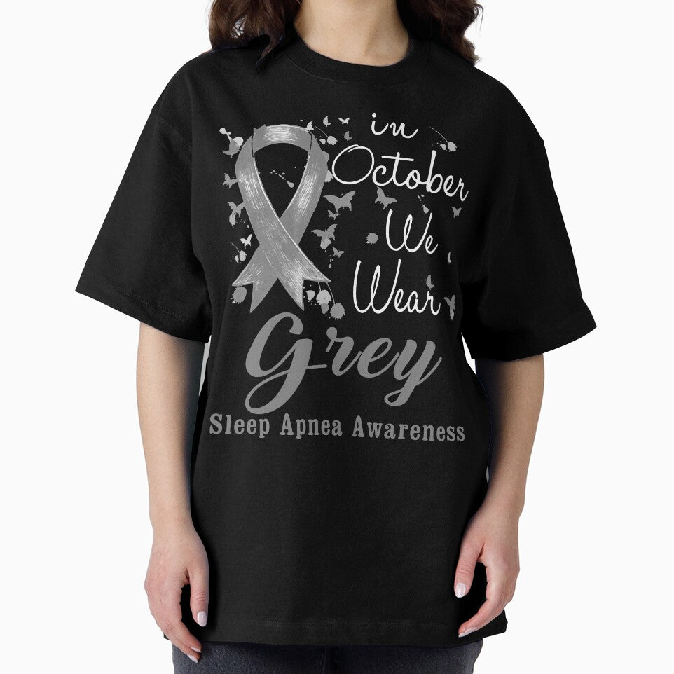 In October We Wear Grey Ribbon Sleep Apnea Awareness by largellie
