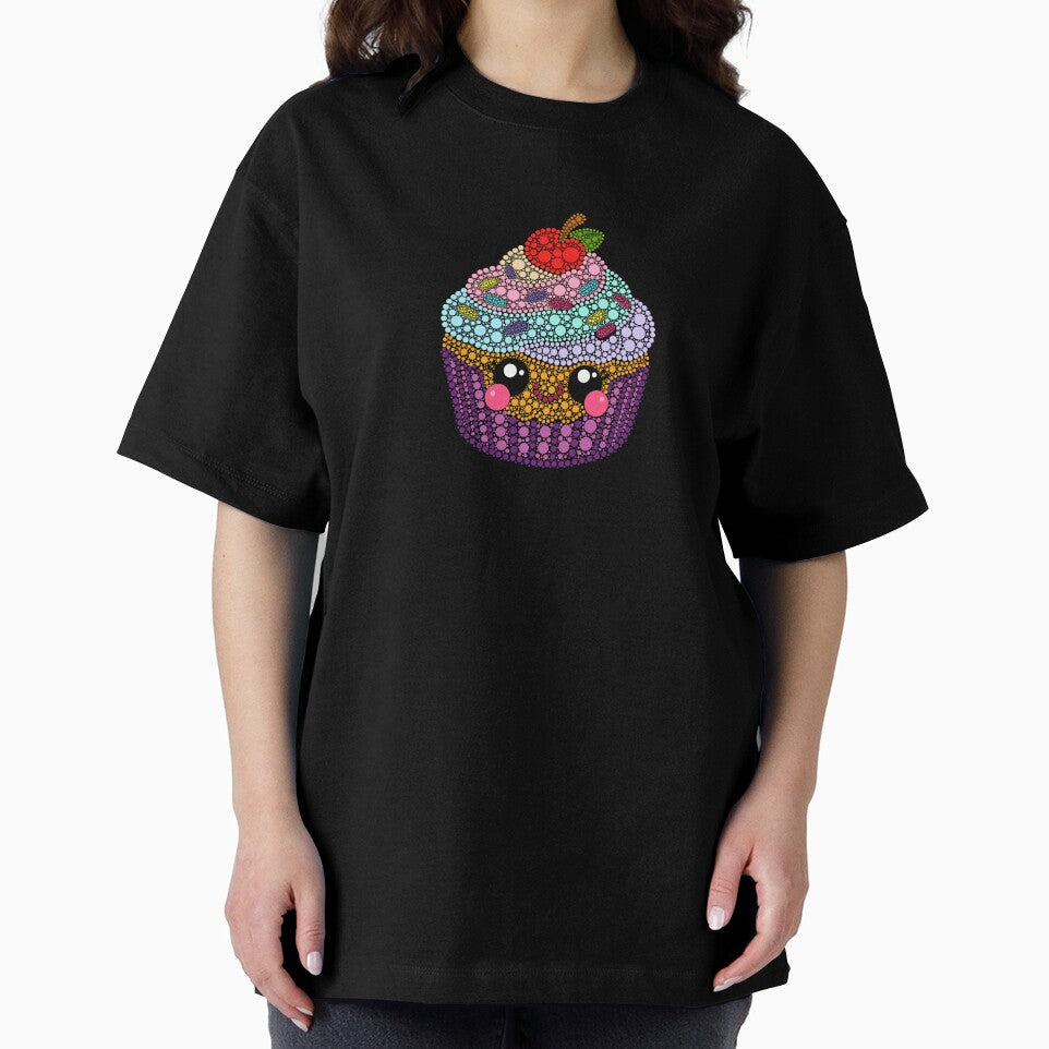 Kawaii Cupcake Dot Art by Cardiff Creative