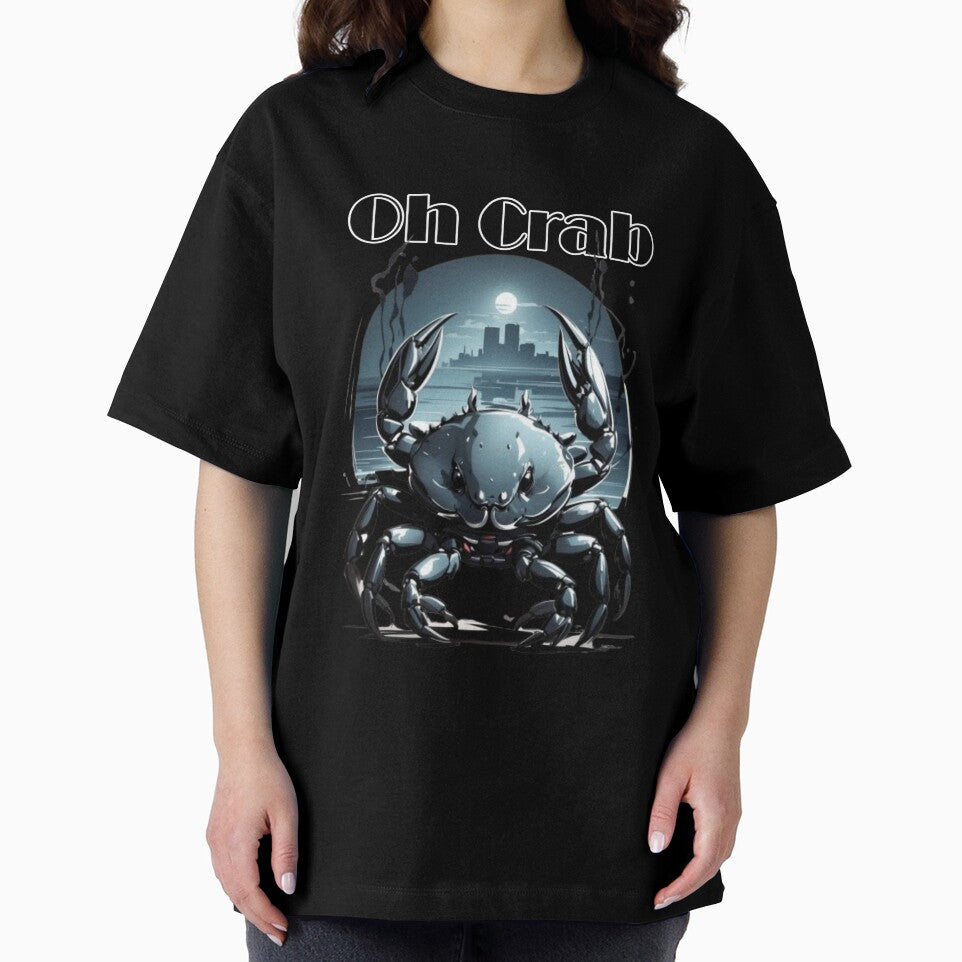 Film Noir Style Unisex Apparel with Crab Spirit Animal - 'Oh Crab by LaLi-Designs