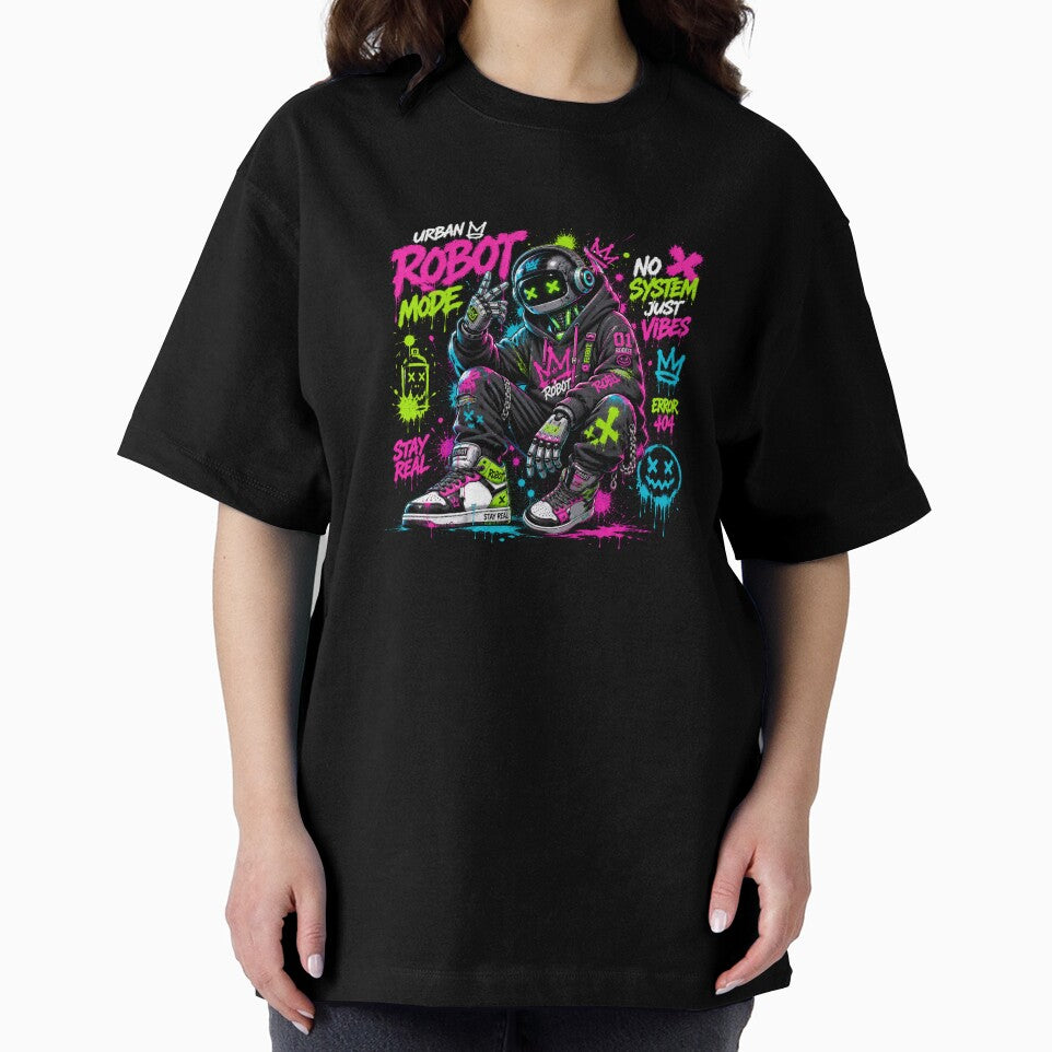 Street Robot Cyber Graffiti Shirt | Futuristic Streetwear by JustResultsCo