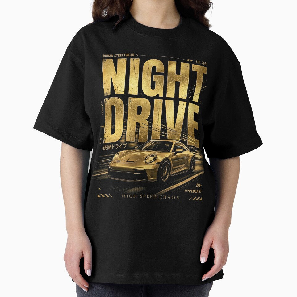 Night Drive Gold Streetwear by OKstreetwear