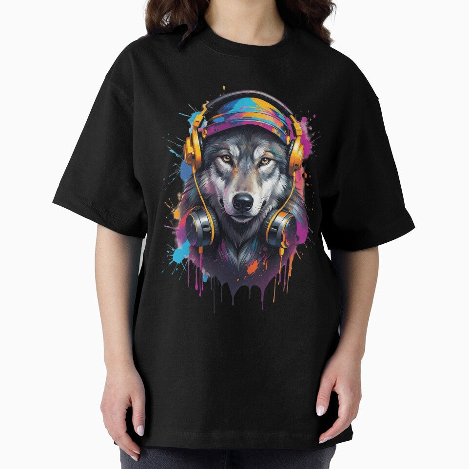 olf Headphones Streetwear Design – Cool Music Wolf Urban Art | Aesthetic Animal Illustration by MyStore2025