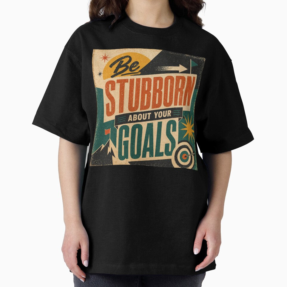 Wall Art - Postcard - Be Stubborn About Your Goals – Vintage Motivation by ForeverPrintsOK