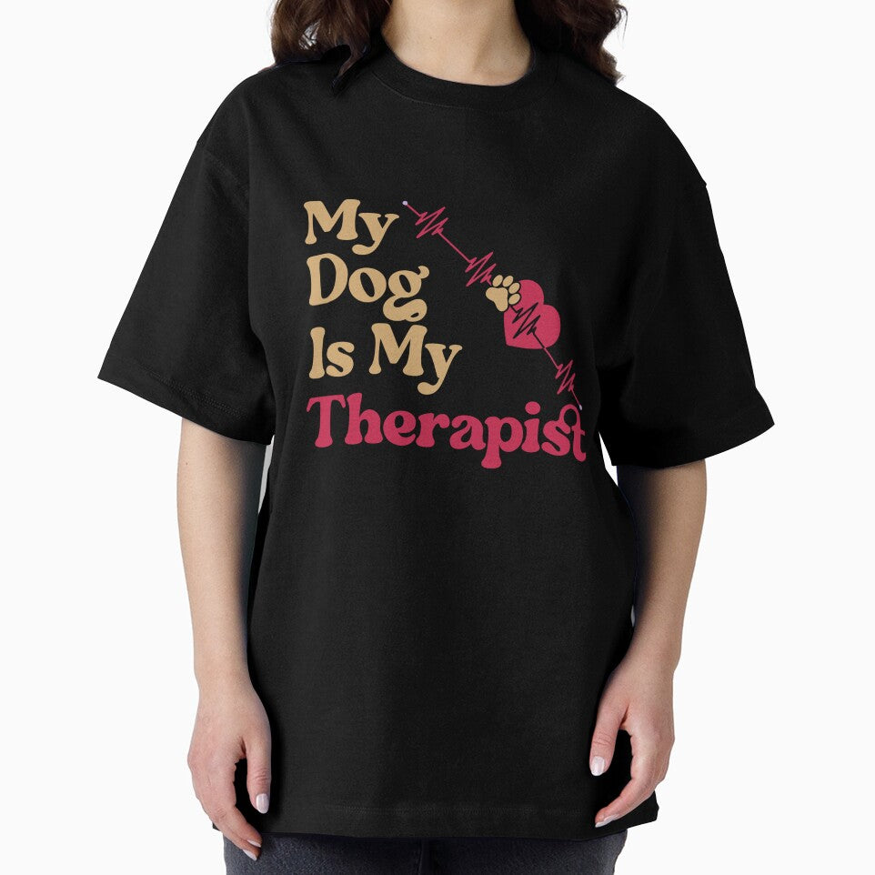 Funny Dog Therapist My Dog Is My Therapist Long Sleeve T-Shirt by SubStudio97
