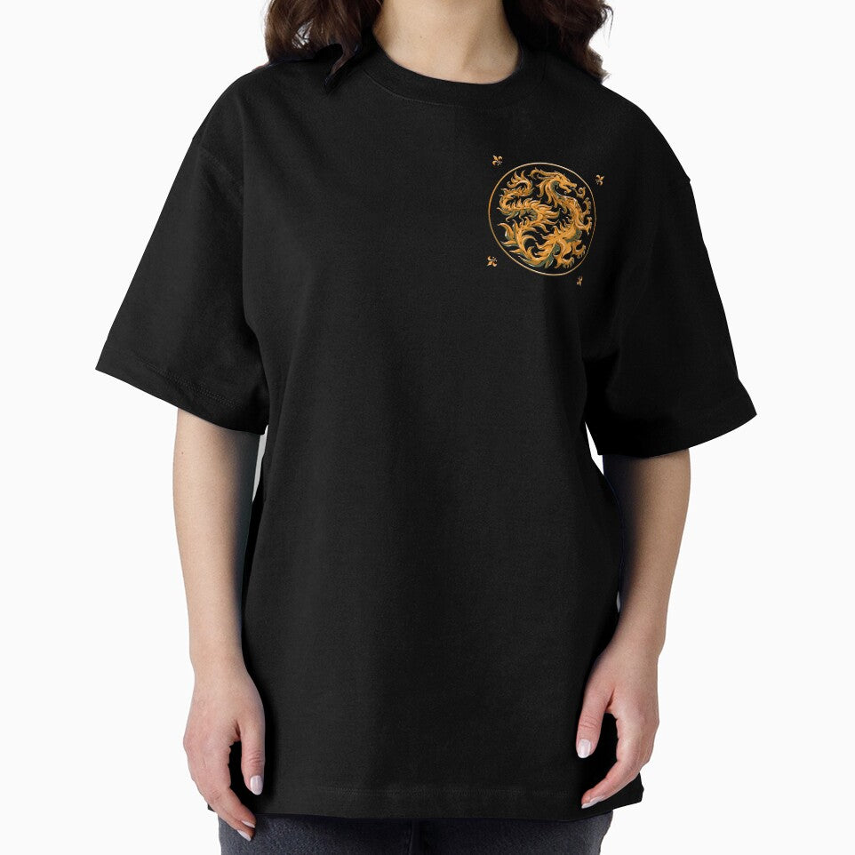 golden dragon royal flag emblem illustration badge graphic logo art by hayrpictures