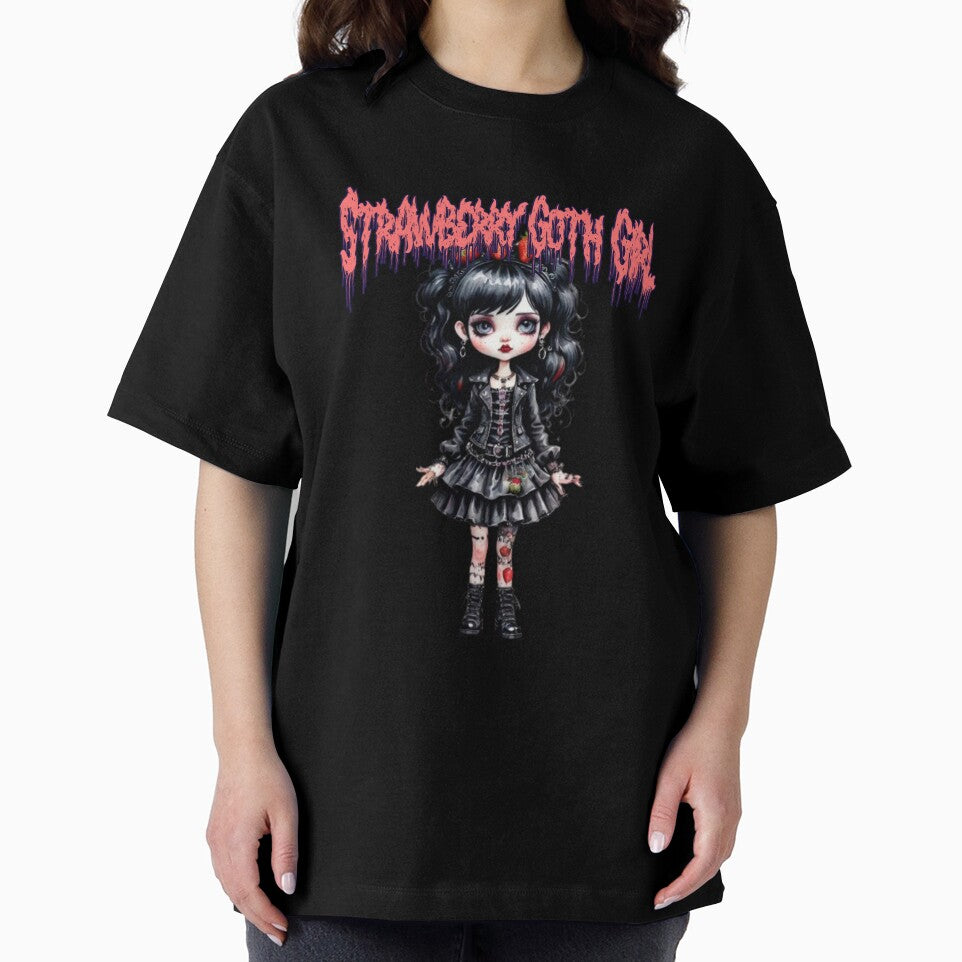 Cute Kawaii Goth Girl in watercolor paint by EmeraldCauldren