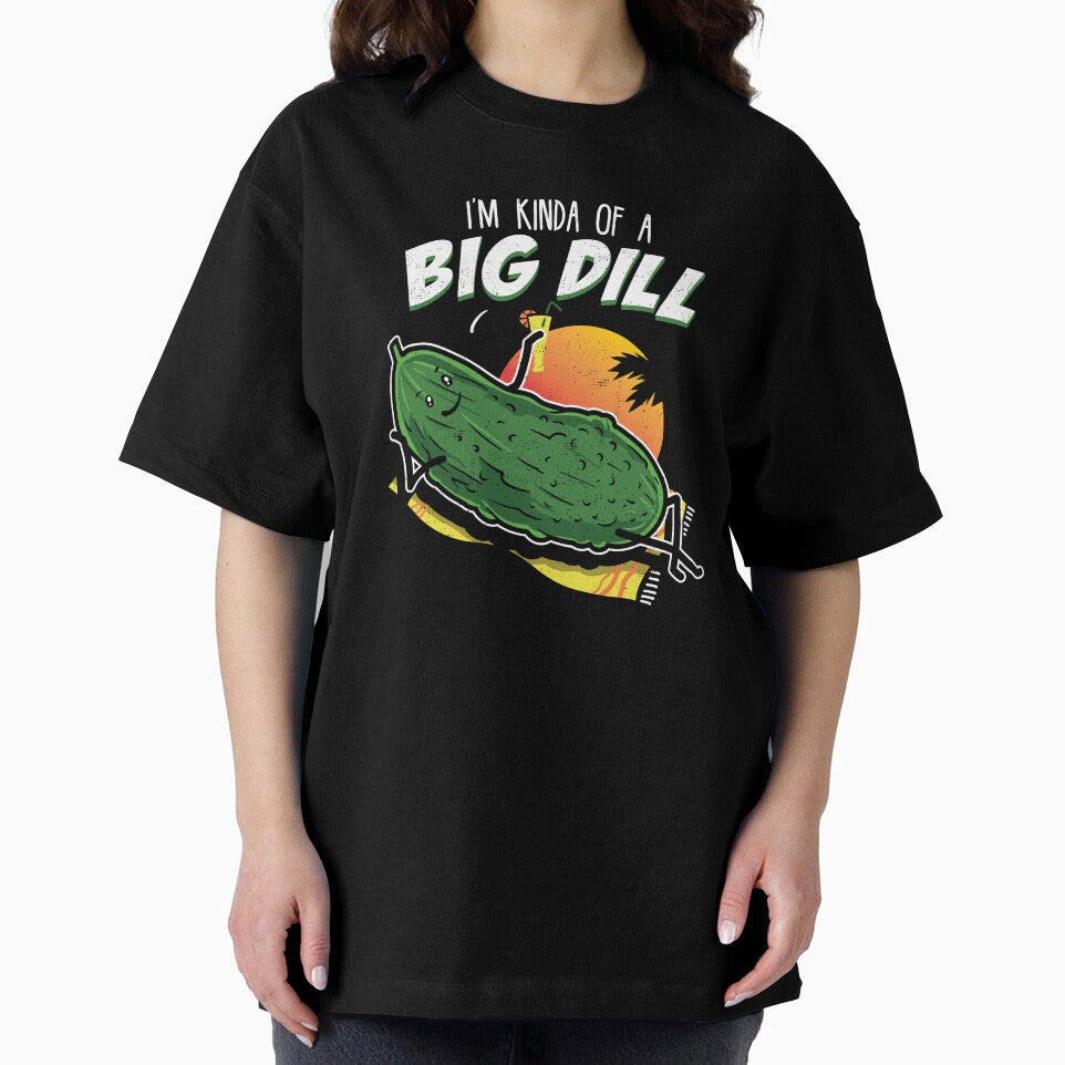 Pickle Fan Pun Design - I'm Kinda Bill Dill Joke Tee print by Lisbob