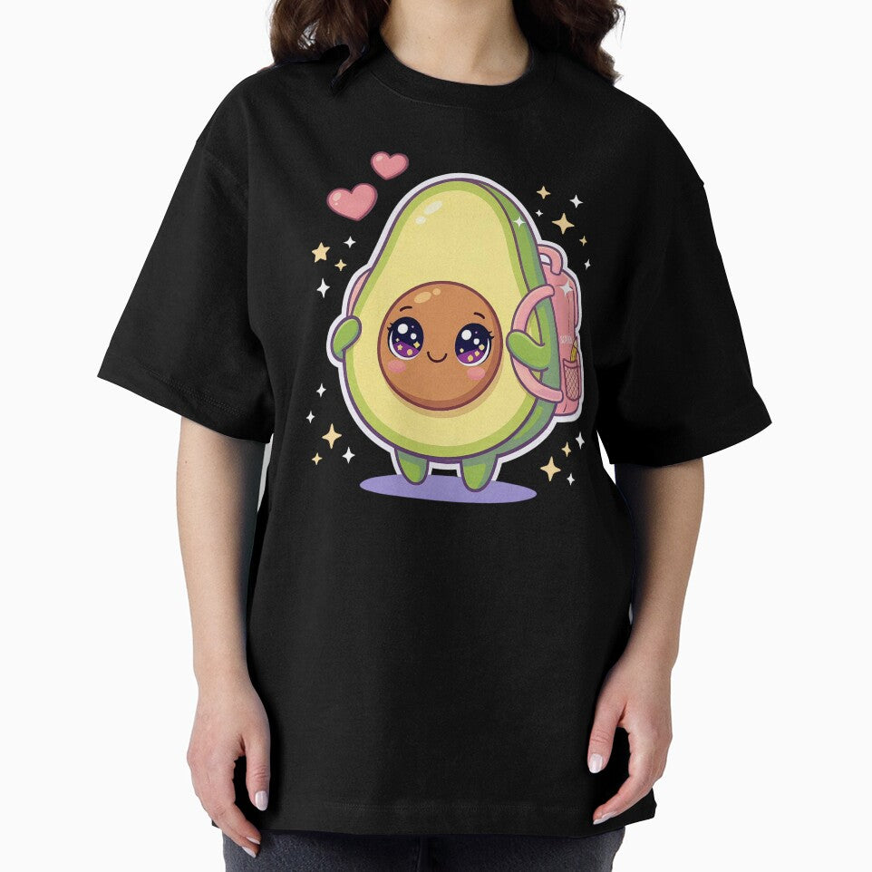 Kawaii Avocado with Backpack - Pastel Cute Food Character. by Lylysun