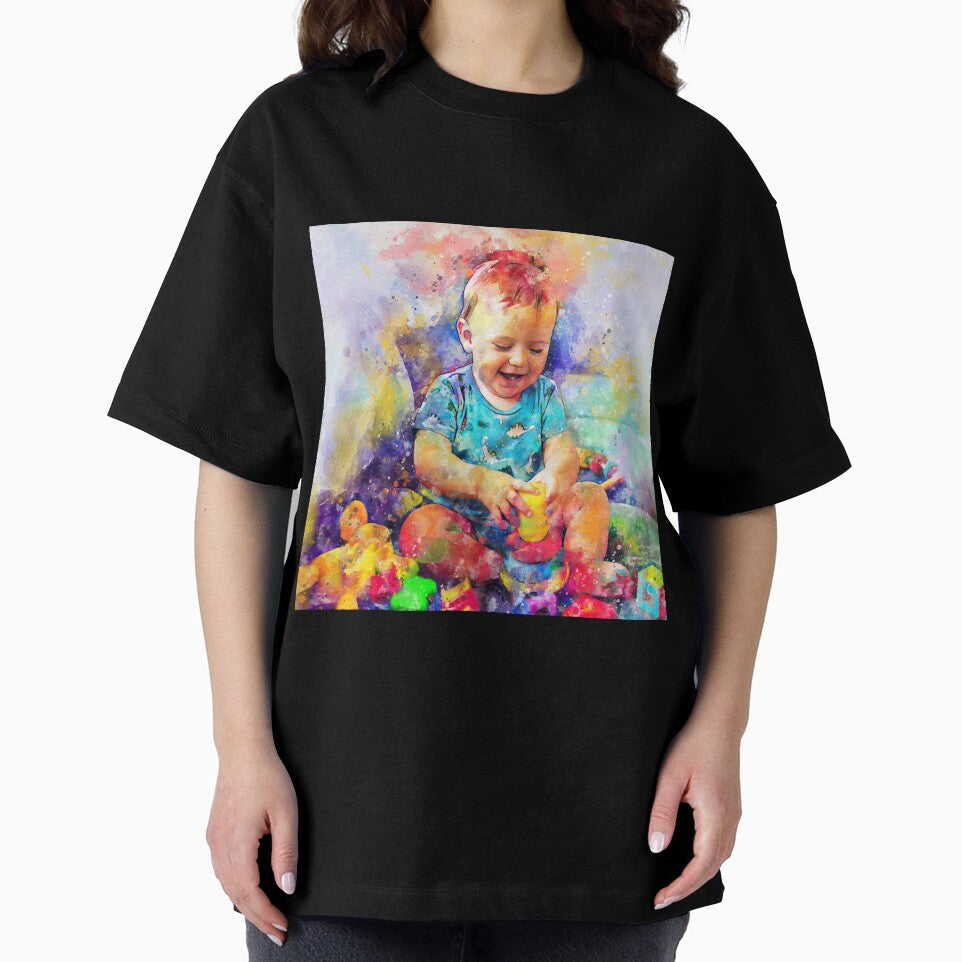 Custom Baby watercolor  portrait by Nora Gad