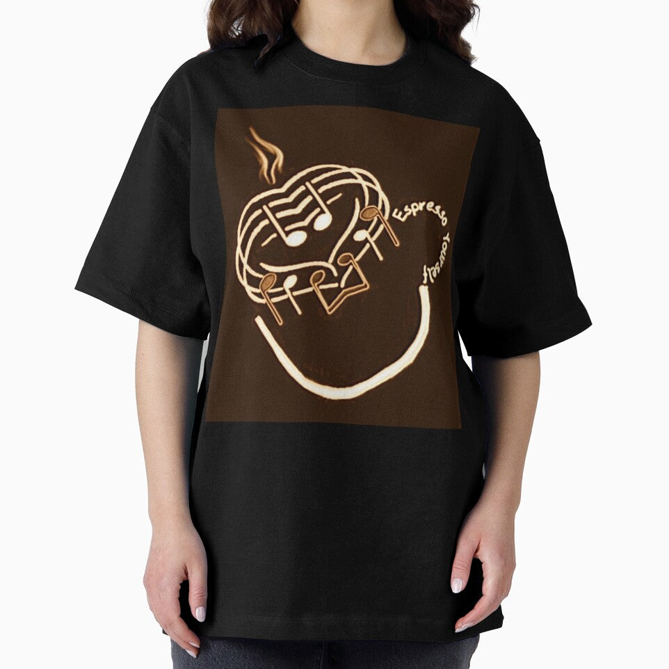 Musical Espresso Coffee Cup Pun Brown by IvaRenee