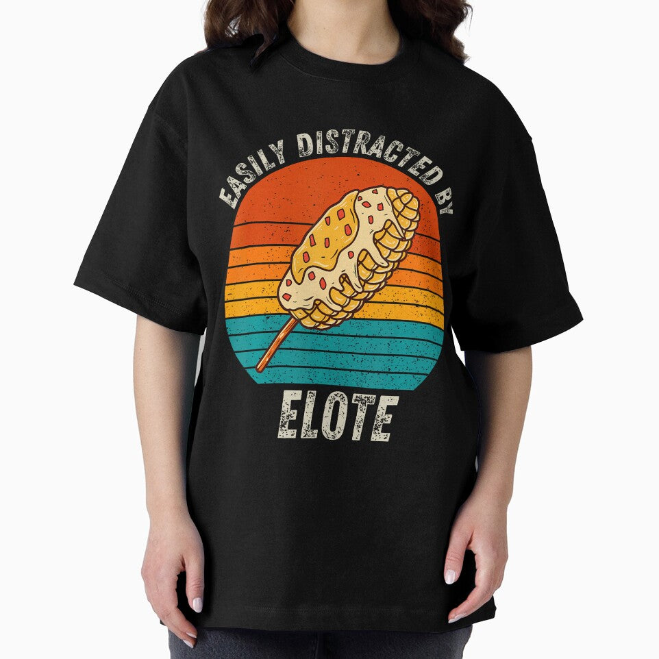 Vintage Easily Distracted By Elote Retro Food Lover by arzateiosumn
