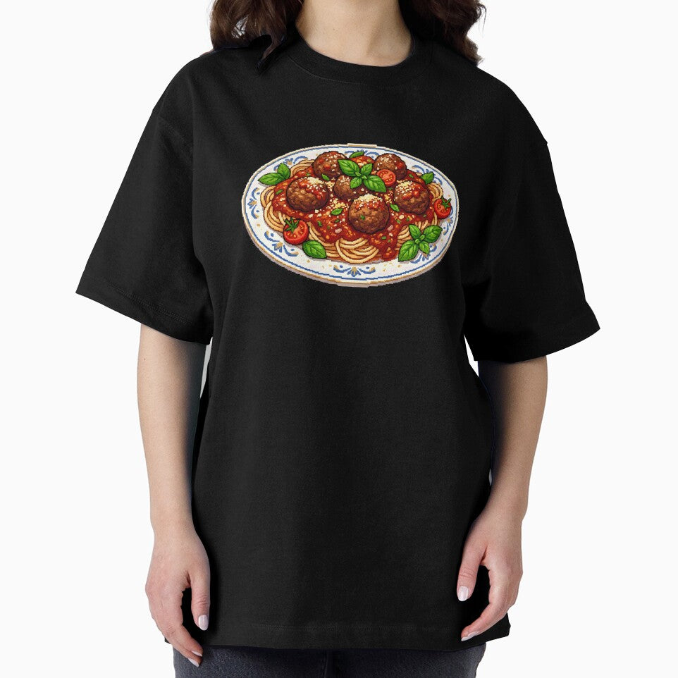 Meatballs Spaghetti Retro Pixel Art by BrunoLinuxArt