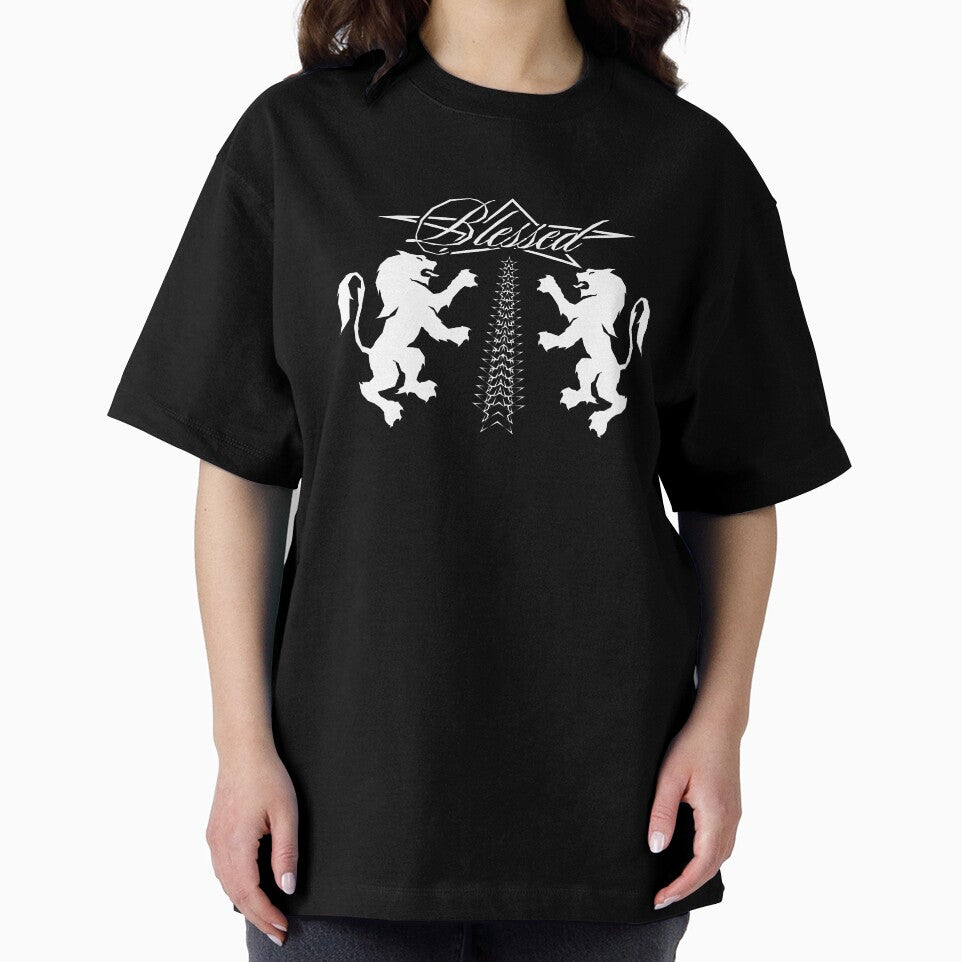 Blessed Lions Zigzag Stars Vintage Style Design by DWZ Design