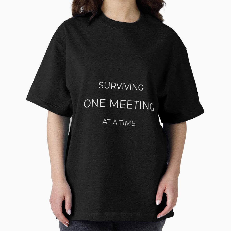 Surviving One Meeting at a Time – Funny Work Office Humor Quote by aavyanshi