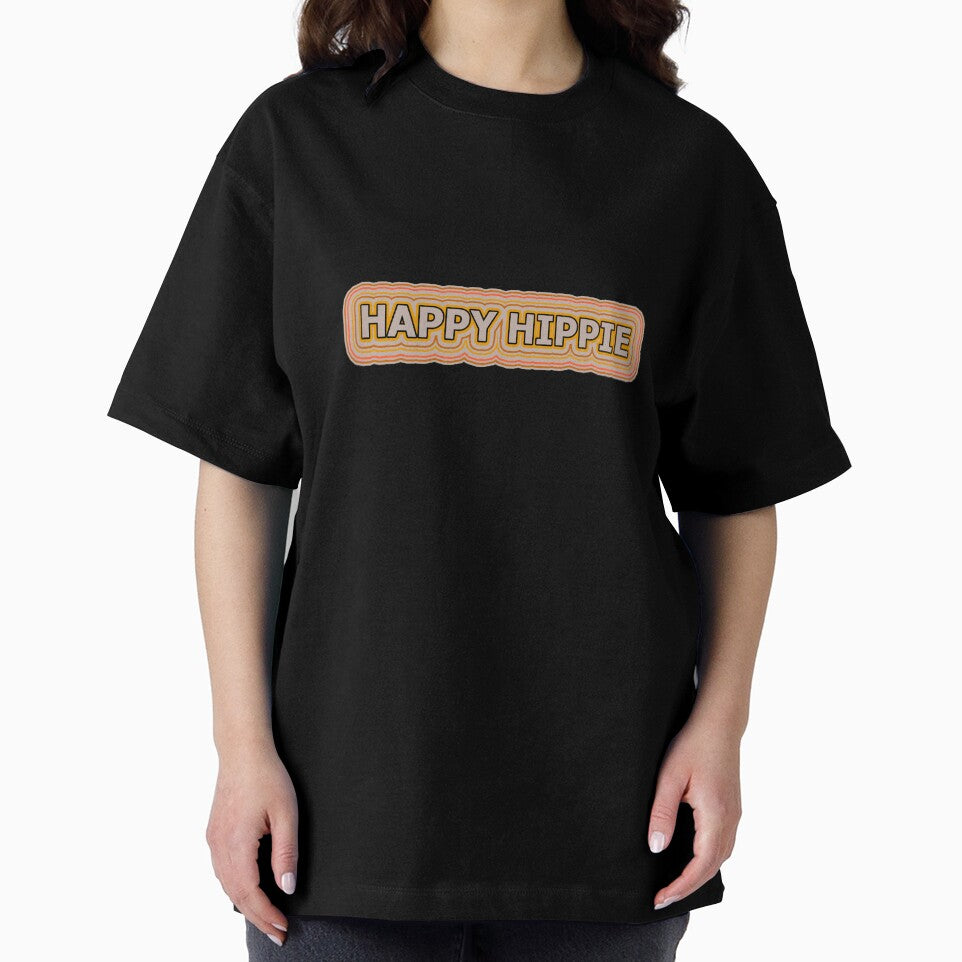 Happy Hippie Words Earthy Tones Hippie Vibes Retro Lines 3 of 4 by Beachy