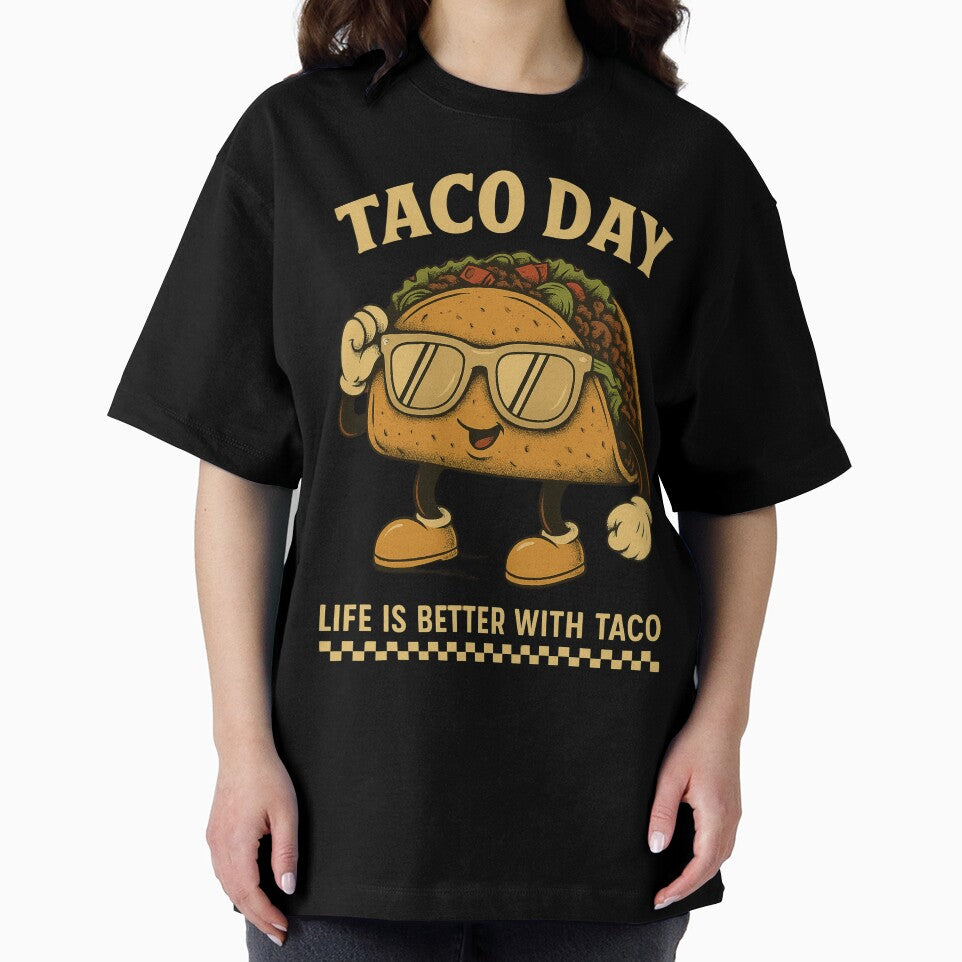 Taco Day – Funny Retro Taco Illustration with Attitude | Vintage Mexican Food Design by Still Hungry Shop