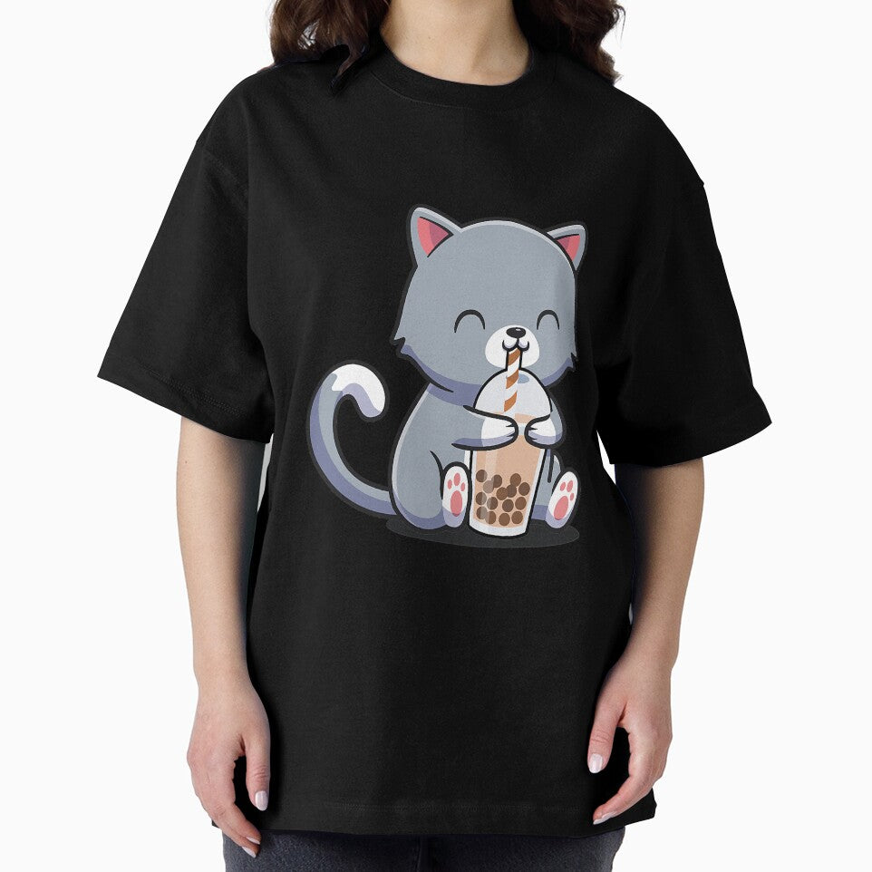Cat Boba Tea Funny Kitten Feline by reyeskhan79