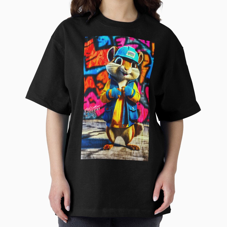 Urban Graffiti Street Art Chipmunk by Drone-tees